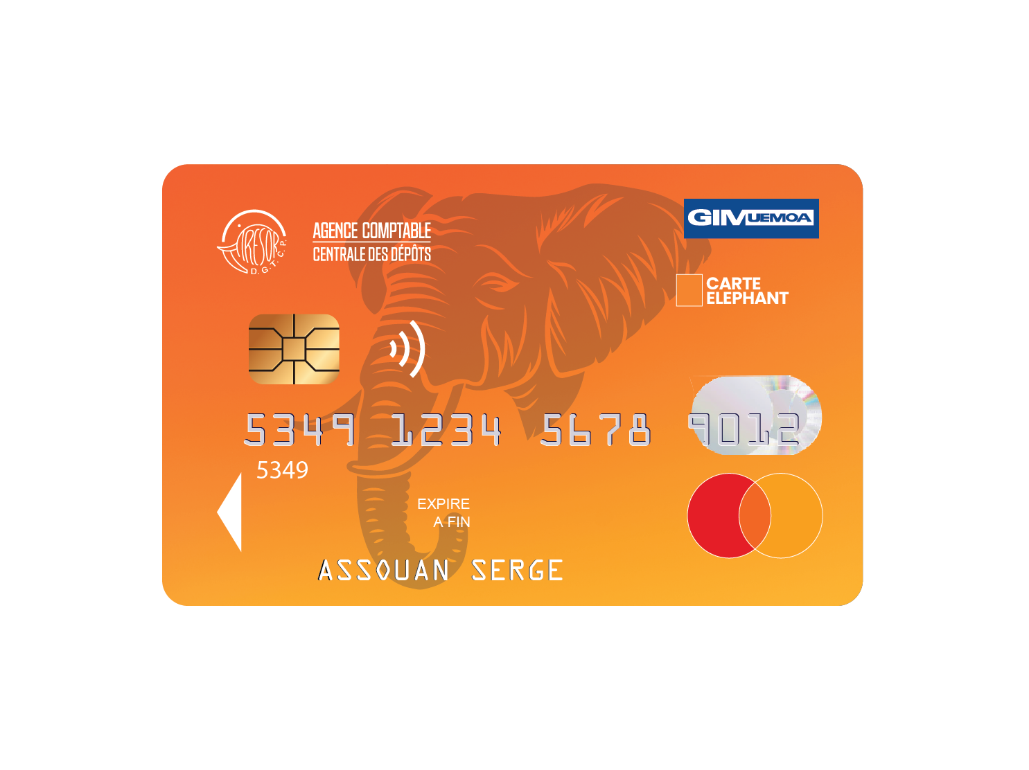 GABARIT CARTE ÉLÉPHANT